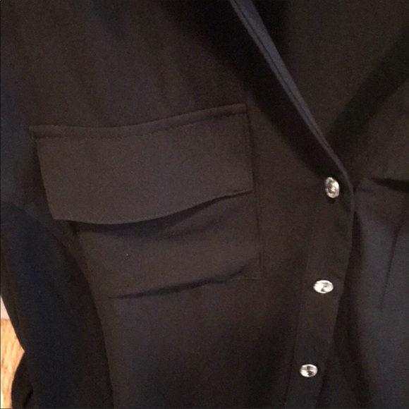 NYGARD 2x plus size cargo top BLK rhinestones - Picture 1 of 9